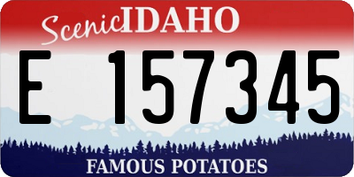 ID license plate E157345