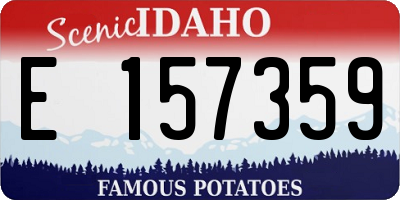 ID license plate E157359