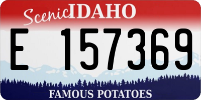 ID license plate E157369