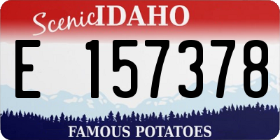 ID license plate E157378