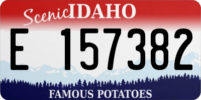 ID license plate E157382