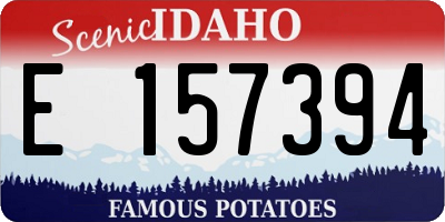 ID license plate E157394