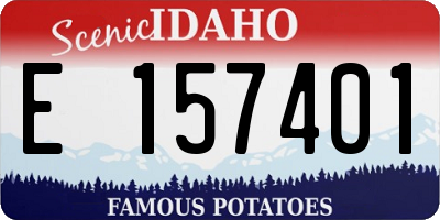 ID license plate E157401