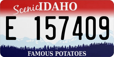 ID license plate E157409