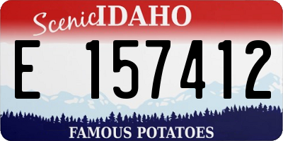 ID license plate E157412