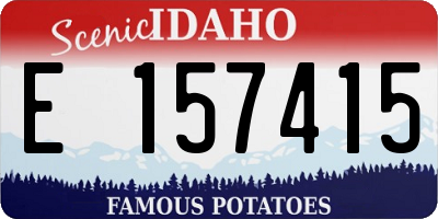 ID license plate E157415