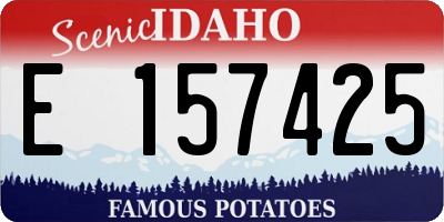 ID license plate E157425
