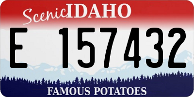 ID license plate E157432
