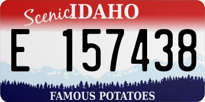 ID license plate E157438