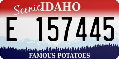 ID license plate E157445