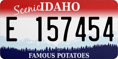 ID license plate E157454