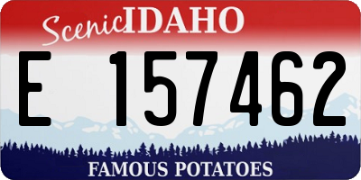 ID license plate E157462