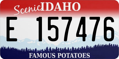 ID license plate E157476