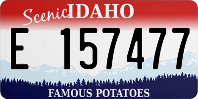 ID license plate E157477