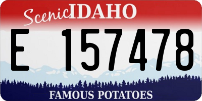 ID license plate E157478
