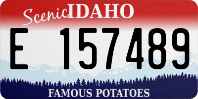 ID license plate E157489