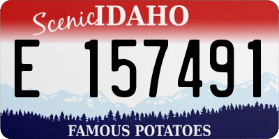 ID license plate E157491