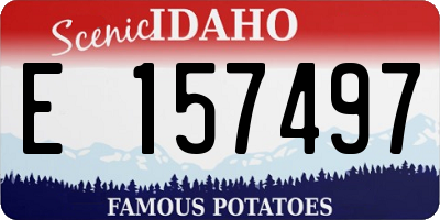 ID license plate E157497