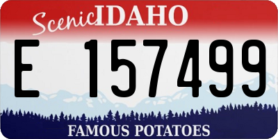 ID license plate E157499