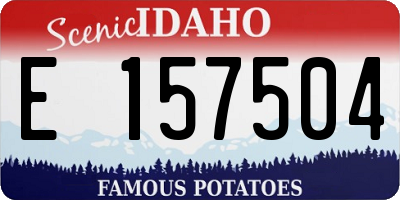 ID license plate E157504