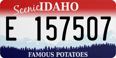 ID license plate E157507