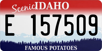 ID license plate E157509