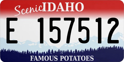 ID license plate E157512