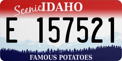 ID license plate E157521