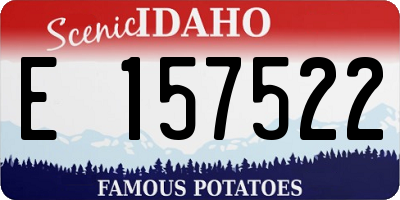 ID license plate E157522