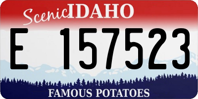 ID license plate E157523