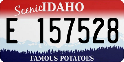 ID license plate E157528