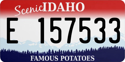 ID license plate E157533