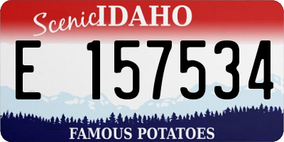 ID license plate E157534