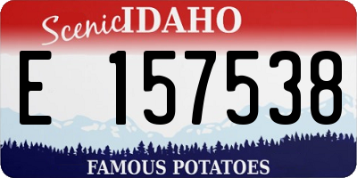 ID license plate E157538