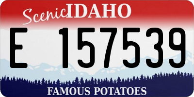 ID license plate E157539