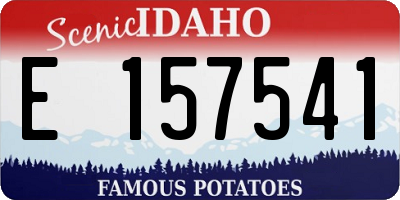 ID license plate E157541