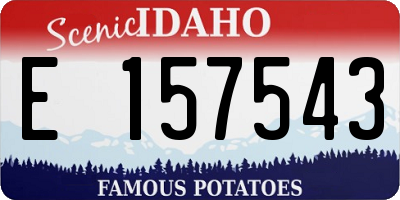 ID license plate E157543