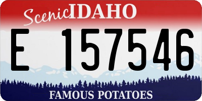 ID license plate E157546
