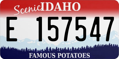 ID license plate E157547