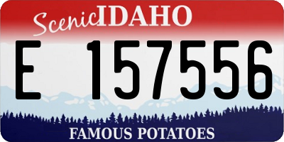 ID license plate E157556