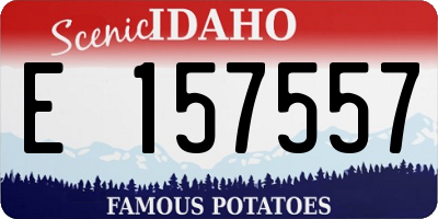 ID license plate E157557