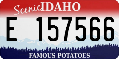 ID license plate E157566