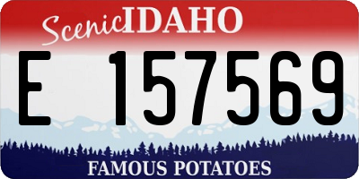 ID license plate E157569