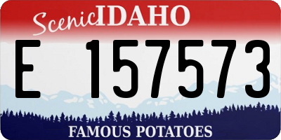 ID license plate E157573