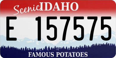 ID license plate E157575