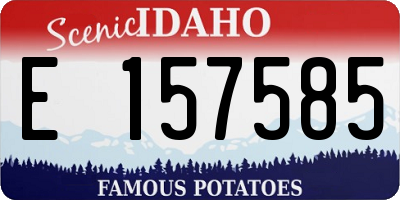 ID license plate E157585