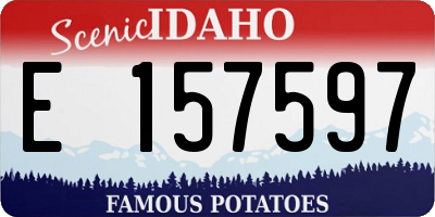 ID license plate E157597
