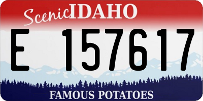 ID license plate E157617