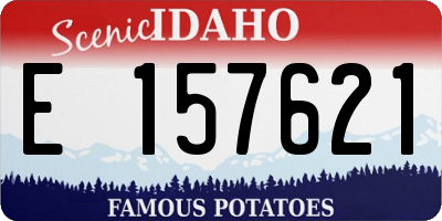 ID license plate E157621