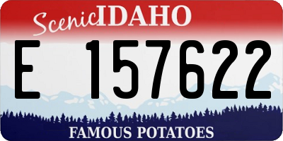 ID license plate E157622
